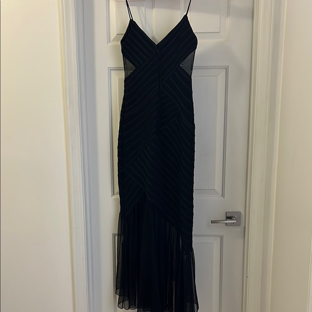 Black High Low Formal or Prom Dress with Spaghetti Straps
